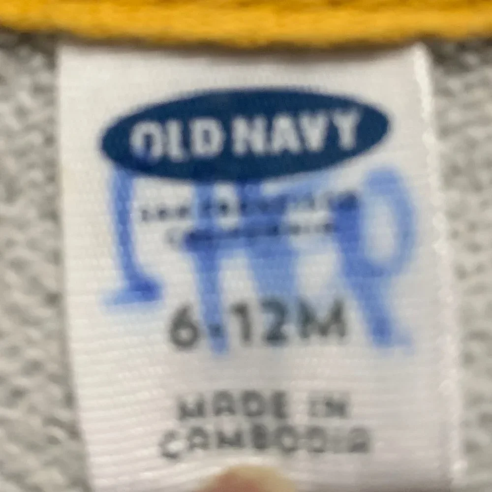 Old Navy hooded grey jacket 6-12M